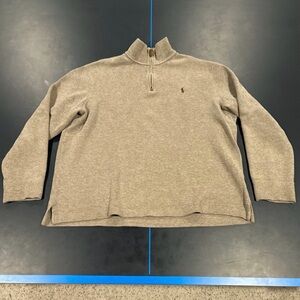 Polo Ralph Lauren 1/4 zip grey sweater X-Large XL